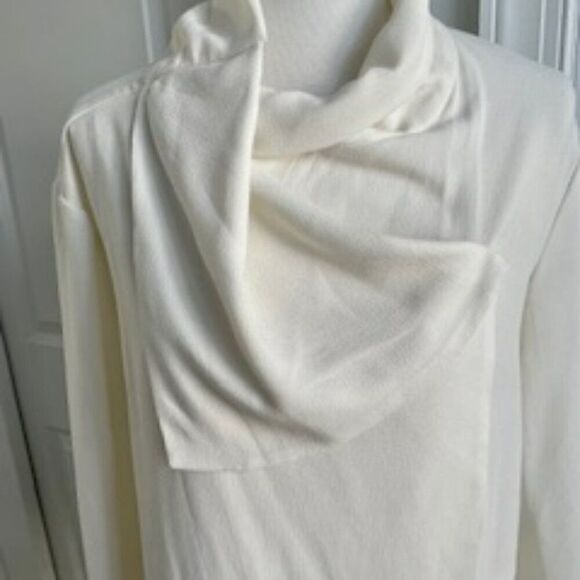 Bobeau Off White Wrap Dress Coat Sweater Top Large - Picture 1 of 5